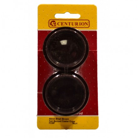 Centurion Castor Cups Brown Felt Backed 44mm Pack of 4