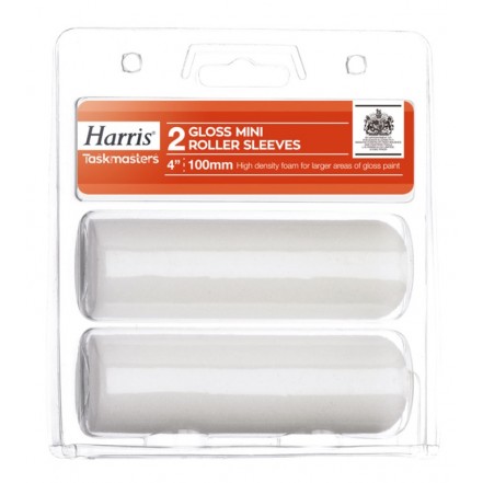 Harris Taskmasters Gloss Mini Roller Sleeves - 2 Pack
