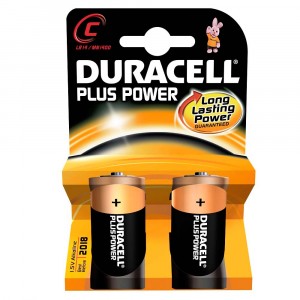 Duracell Plus Power Battery C Type Pack 2