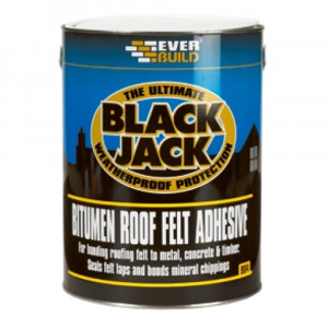 Everbuild Black Jack Bitumen Roof Felt Adhesive 2.5 Litre
