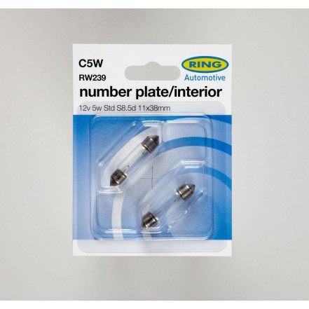 Ring Car Bulb Festoon Number Plate/Interior 5W RW239