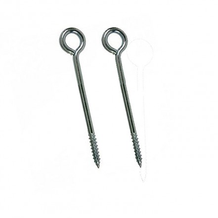 Andersons Screw In Steel Vine Eyes 100mm x 18mm Pack 2