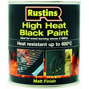 Rustins Heat Resistant Paint Black