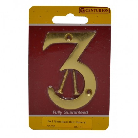 Centurion Victorian 3" Door Numeral PB 3