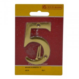 Centurion Victorian 3" Door Numeral PB 5