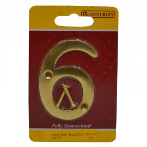 Centurion Victorian 3" Door Numeral PB 6