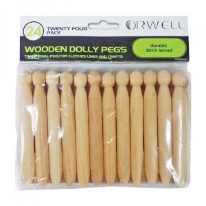 SupaHome Orwell Wooden Dolly Pegs 24pk