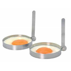 KitchenCraft Stainless Steel Round Egg Rings 8.5cm (Set of 2)