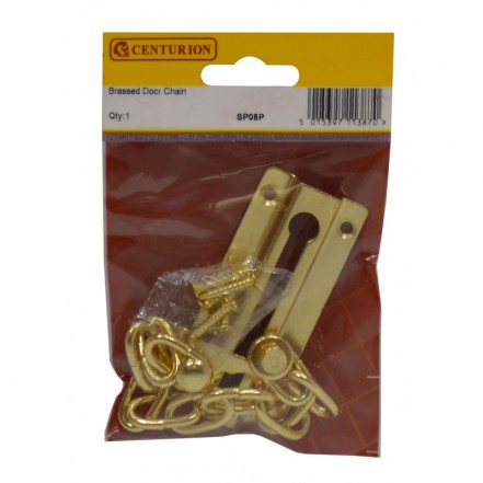 Centurion Door Chain Brassed Steel