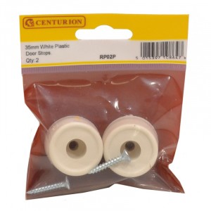 Centurion Door Stop Pack of 2 White 35mm