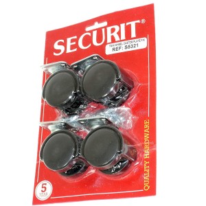 Securit Twin Wheel Castor (Pack of 4) 40mm Plate Fixing
