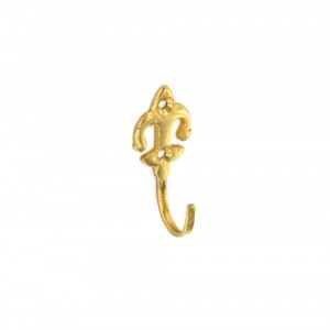 Securit Tieback Hook Brass 50mm Fleur-de-lis Pack 2