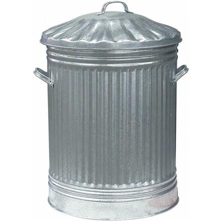 Ambassador Galvanised Bin with Steel Lid