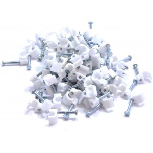 Status 3.5mm White Telephone Cable Clips