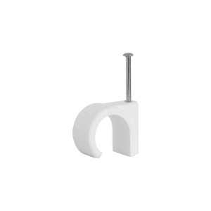 Status 10mm Round White Cable Clips