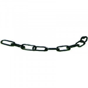 Centurion Black Welded Steel Coil Chain 4mm x 26mm (Per Metre)