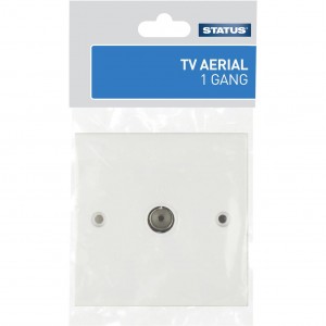 Status Single Flush Co Axial Aerial Socket