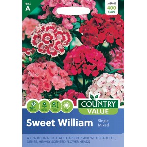 Mr.Fothergill's Country Value Sweet William Single Mixed