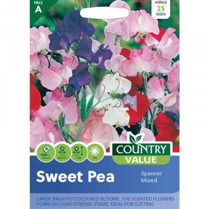 Mr.Fothergill's Country Value Sweet Pea Spencer Mixed