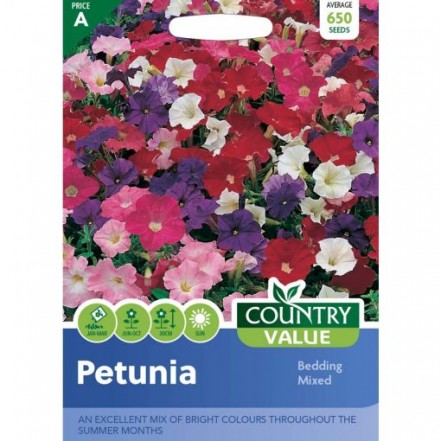 Mr.Fothergill's Country Value Petunia Dwarf Bedding Mixed