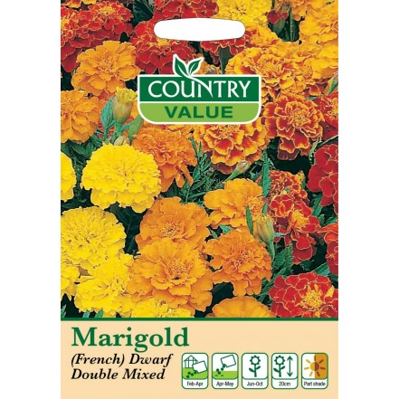 Mr.Fothergill's Country Value Marigold (French) Dwarf Double Mixed