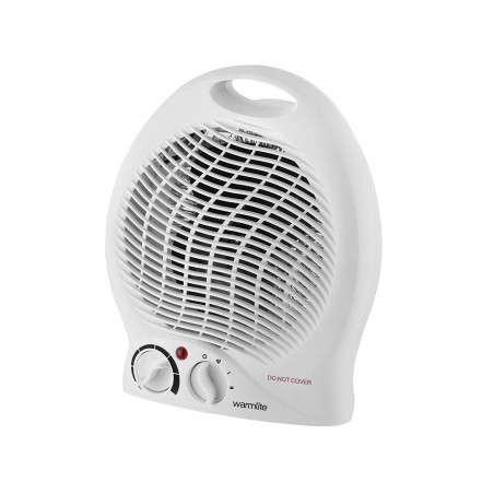 Warmlite Upright Fan Heater - Adjustable Thermostat 2kW White