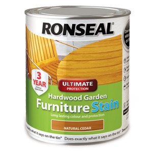 Ronseal Hardwood Garden Furniture Stain 750ml Natural Cedar