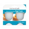 KitchenCraft Porcelain Egg Cups 5 x 5 x 7cm - White (Set of 2)