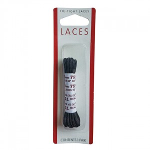 Tie-Tight Fine Round Shoe Lace 75cm Black