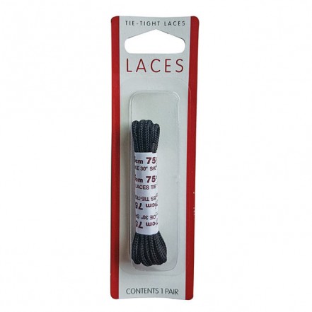 Tie-Tight Fine Round Shoe Lace 75cm Black