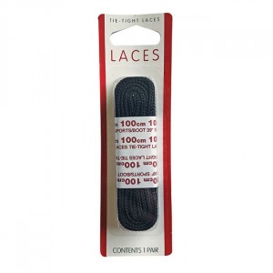 Tie-Tight Flat Sports/Boot Lace 100cm Black