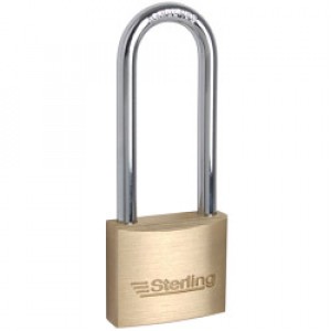 Sterling Mid Security Brass Padlock - Long Shackle