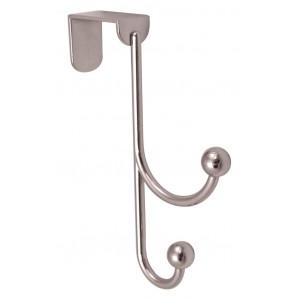 Centurion 2 Polished Chrome Ball Hooks Over The Door Hanger