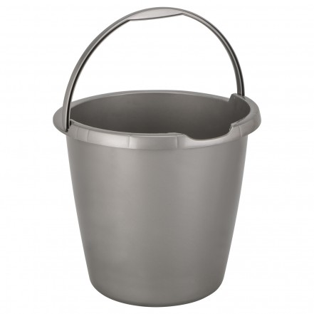 Whitefurze Plastic Bucket Economy Grey 10 Litre