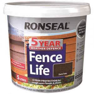 Ronseal 5 Year Weather Defence Fence Life 5 Litre Dark Oak