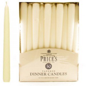 Dinner Candle Taper Ivory 24cm