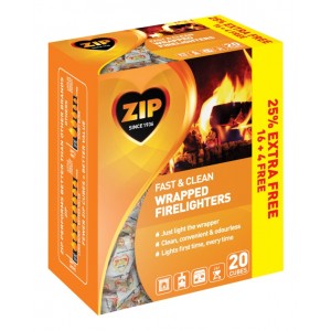 Zip Fast & Clean Wrapped Firelighters