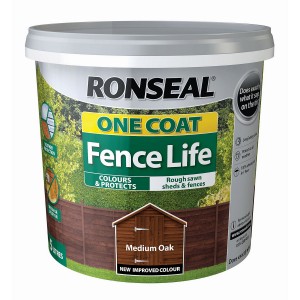 Ronseal One Coat Fence Life 5 Litre Medium Oak