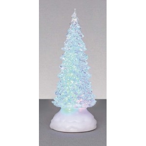 Premier 22cm Glitter Water Spinner Tree with Colour Changing LEDs