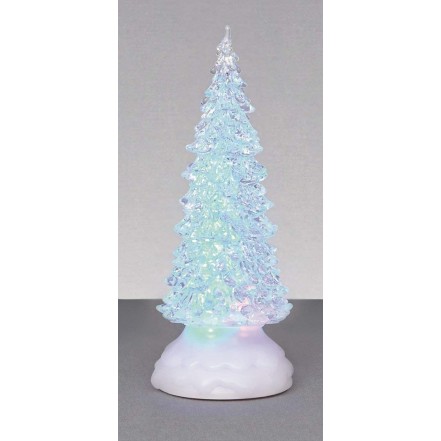 Premier 22cm Glitter Water Spinner Tree with Colour Changing LEDs