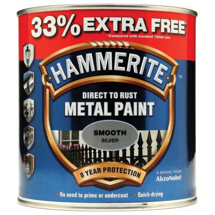Hammerite Metal Paint Smooth 750ml + 33% Free