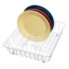 KitchenCraft Plastic-Coated Metal Dish Drainer Rack 45 x 37cm White