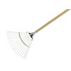 Ambassador Stainless Steel Long Handle Lawn & Leaf Rake