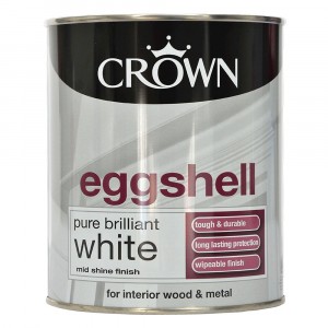 Crown Eggshell Pure Brilliant White 750ml
