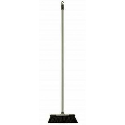 Elliott Plastic Broom and Handle Stiff Fill 26.5cm Silver