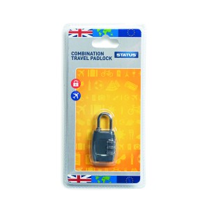 Status Three Digit Combination Travel Padlock