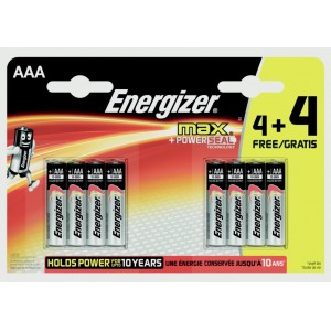 Energizer Max Batteries 4 Plus 4 Free