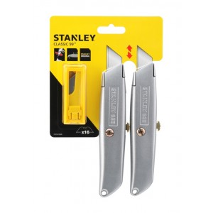 Stanley 99E Retractable Knife With 10 Blades Twin Pack