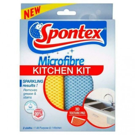 Spontex Microfibre Kitchen Kit