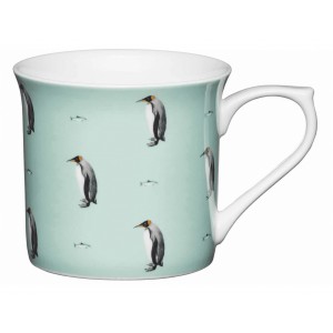 KitchenCraft China Fluted Mug 300ml Penguin